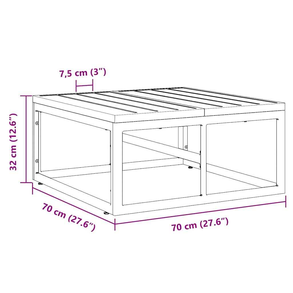 Gartenmöbel Schwarz Aluminium