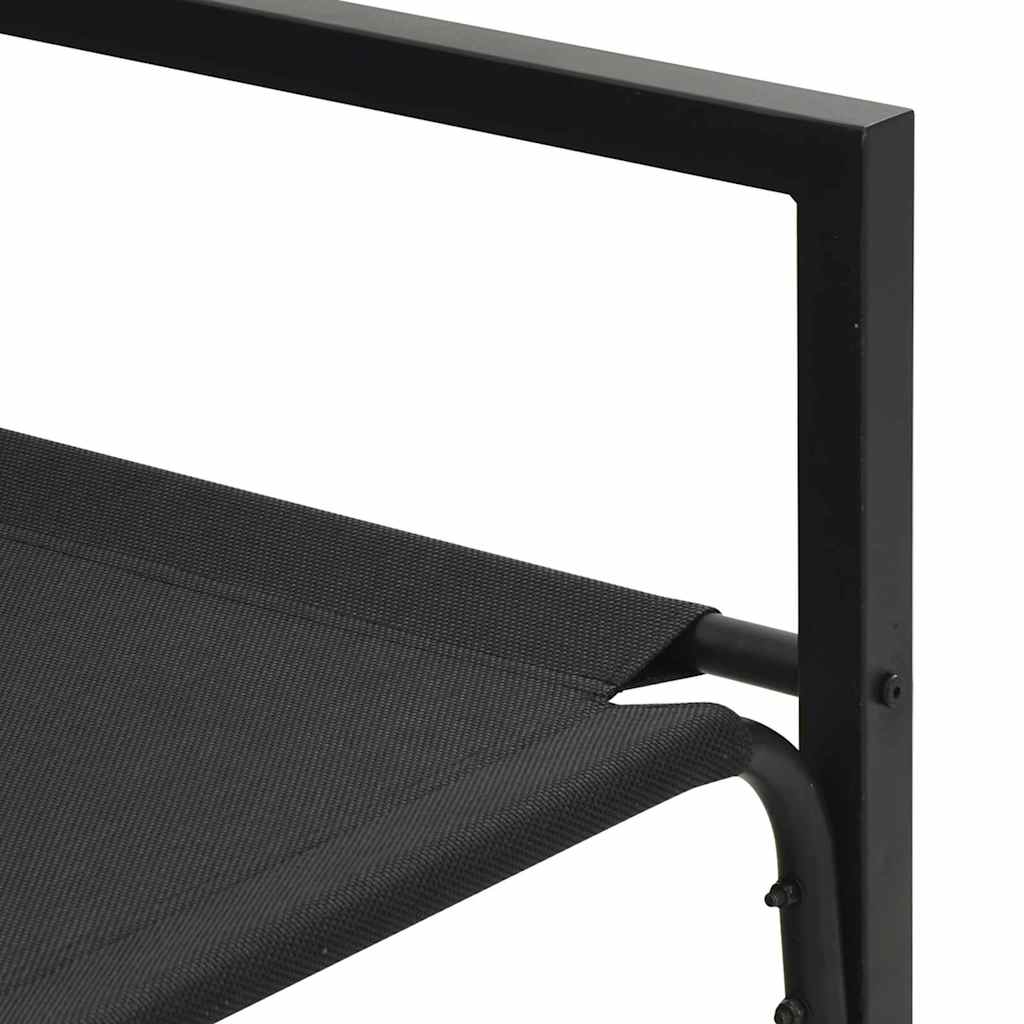 Gartenbank Schwarz 180 x 72,5 x 71 cm Stahl