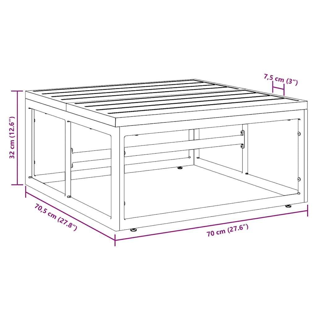 Gartenmöbel Anthrazit Stahl