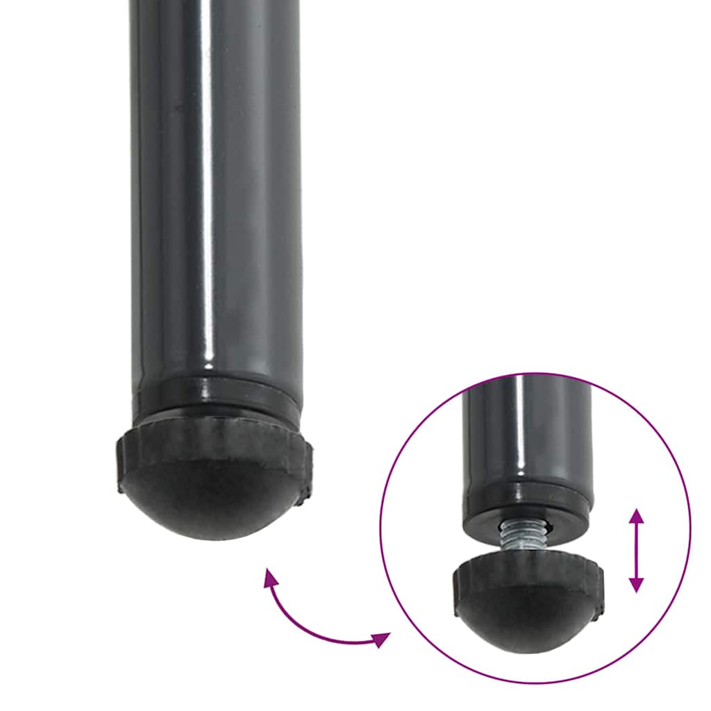 Garten Essgruppe 3 pcs Braun, Schwarz, Creme Poly-Rattan, Stahl