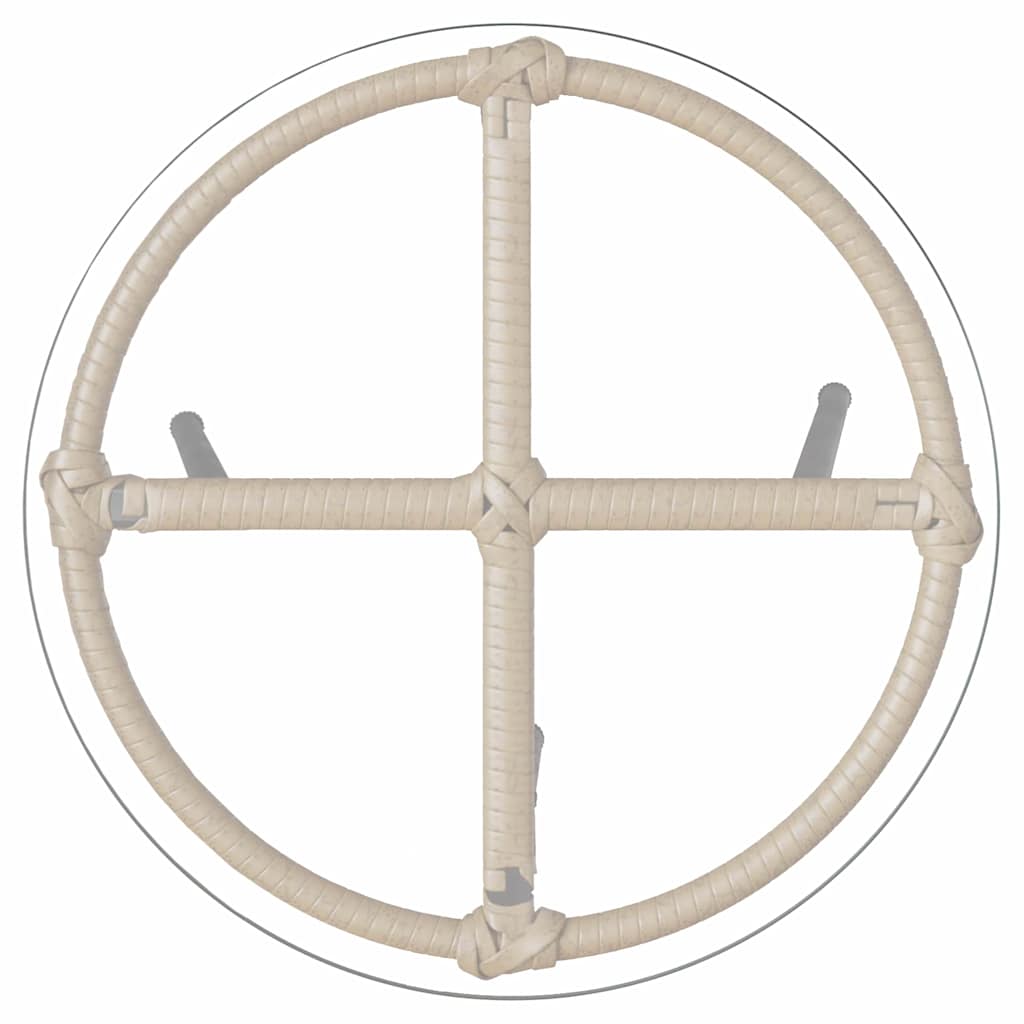 Garten Essgruppe 3 pcs Braun, Schwarz, Creme 35 x 35 x 45 cm