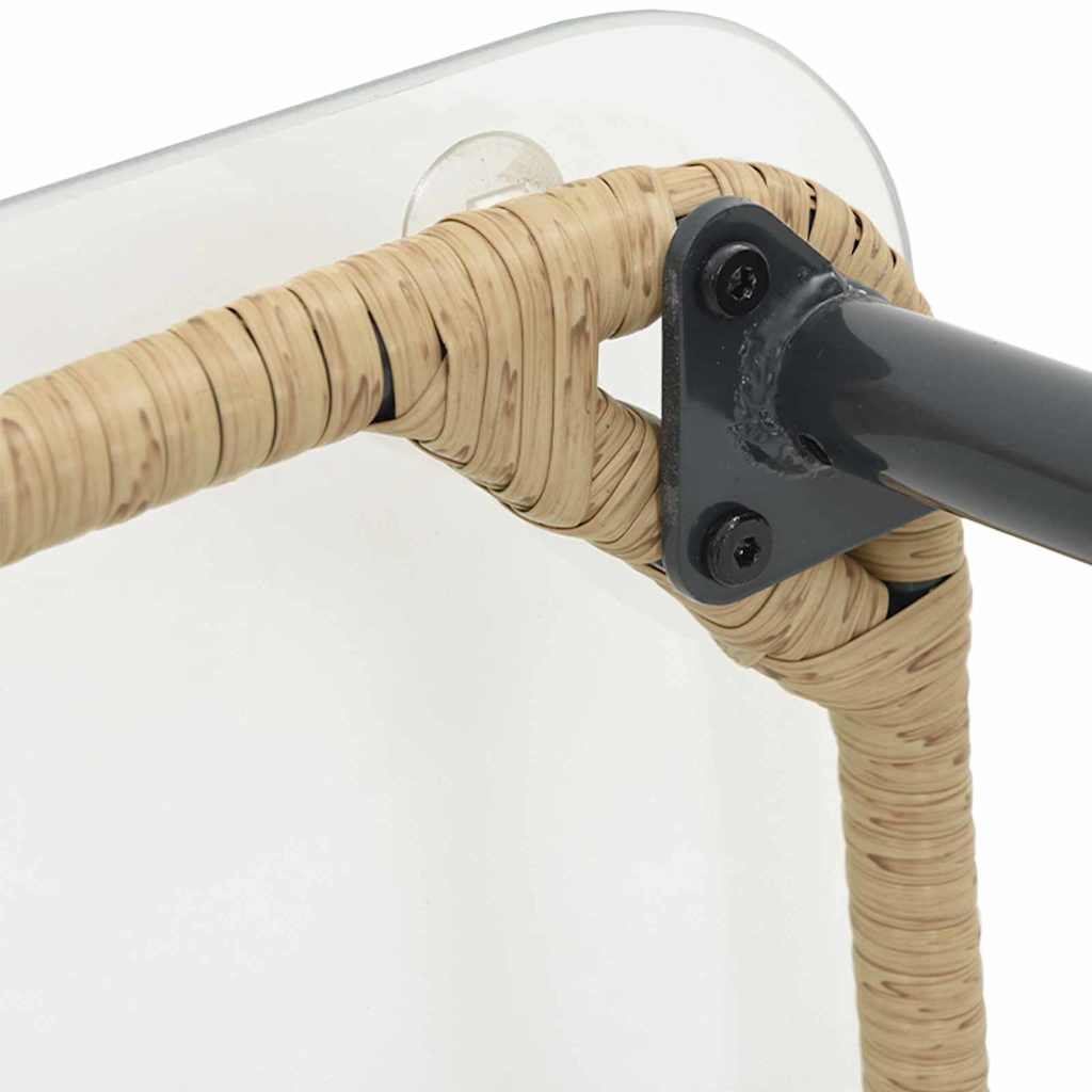 Gartentisch Natur 80 x 40 x 45.5 cm Poly Rattan