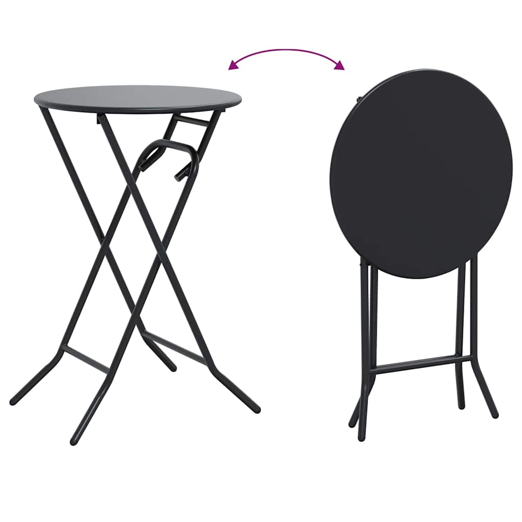 Gartentisch Anthrazit 50 x 50 x 72 cm Stahl