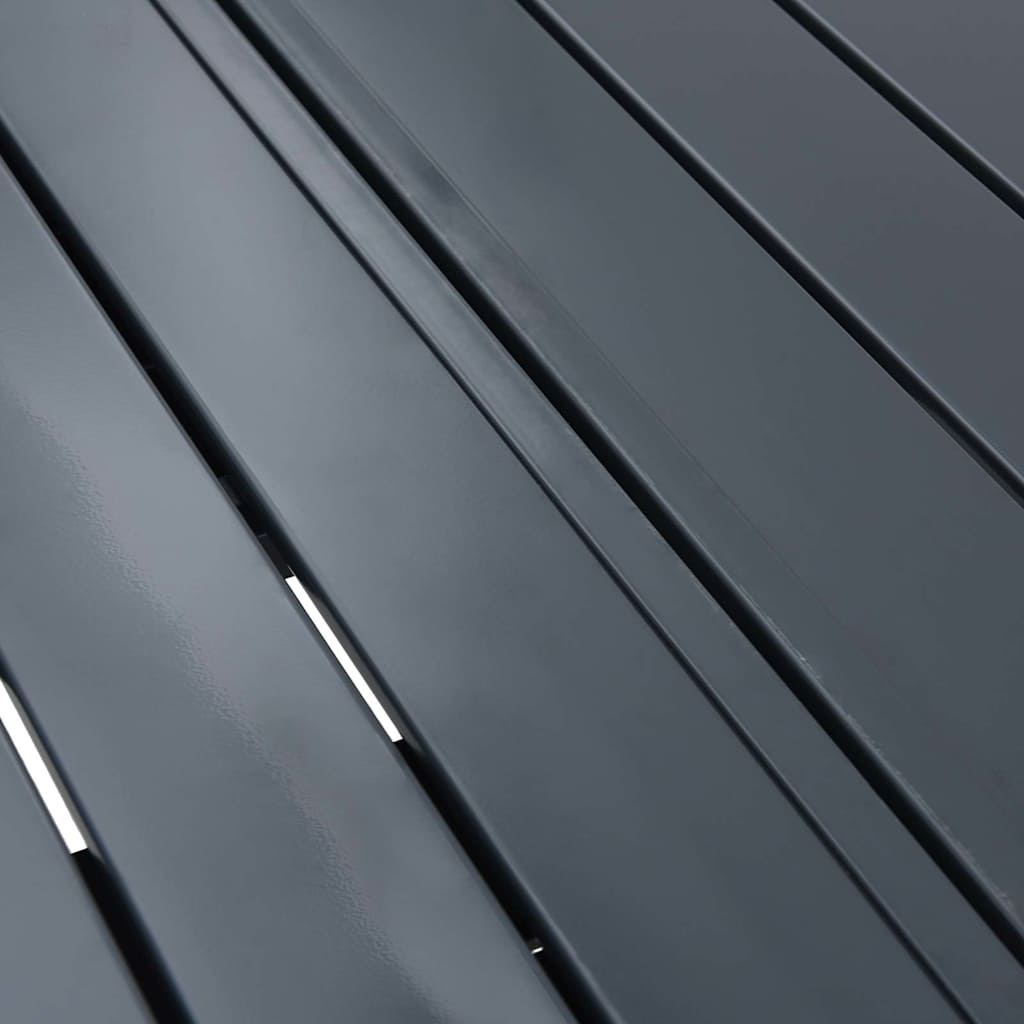 Ausziehtisch Anthrazit 180 x 80 x 76 cm Stahl