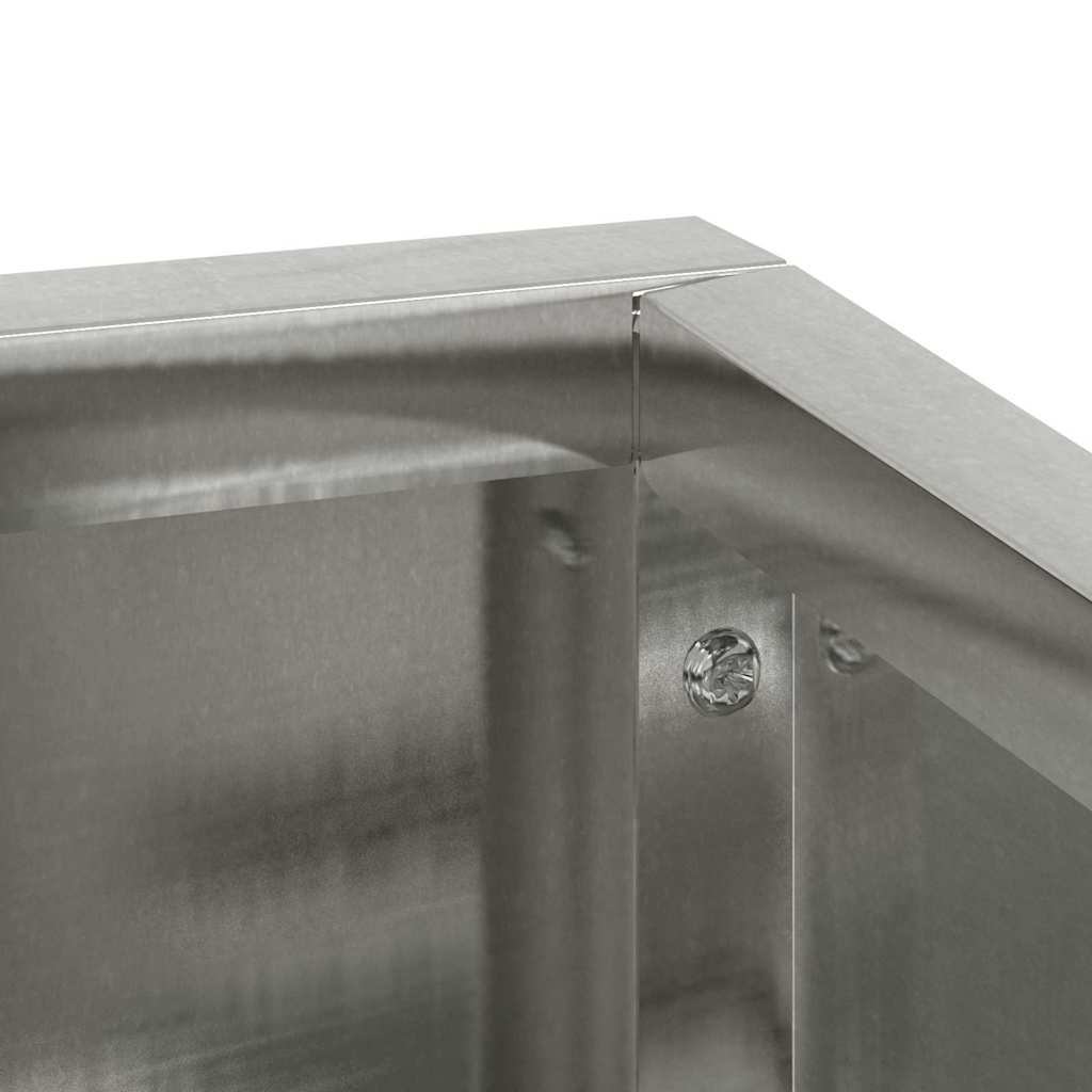 Gartenblumentopf Silber 80 x 80 x 50 cm Edelstahl