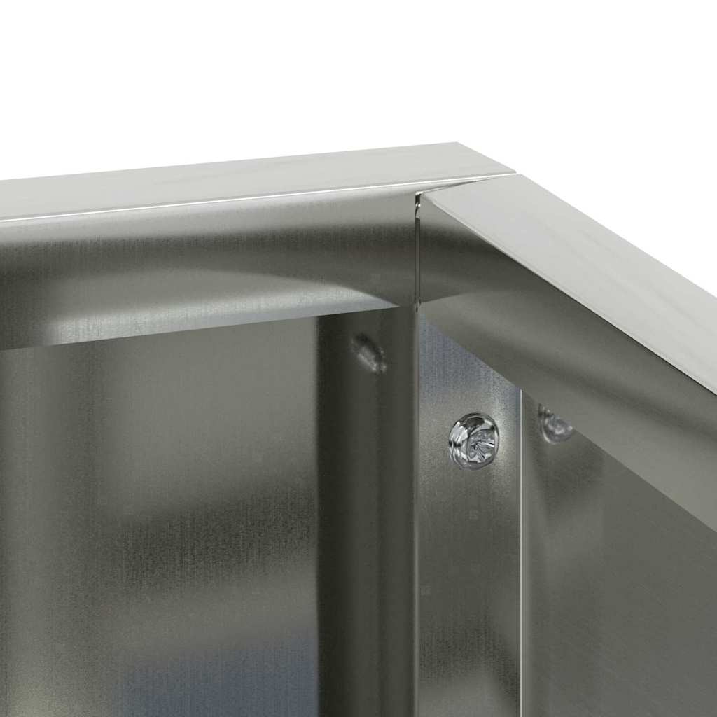 Gartenblumentopf Silber 80 x 80 x 50 cm Verzinkter Stahl