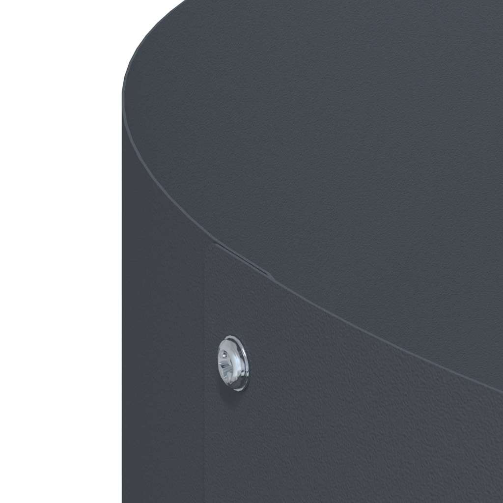 Gartenblumentopf Anthrazit 30 x 30 x 20 cm Stahl