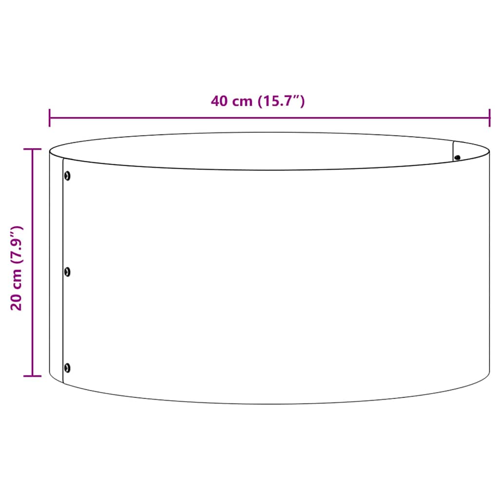 Garten 5 pcs Weiß 40 x 40 x 20 cm Stahl