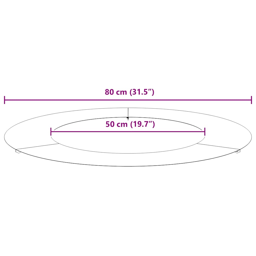 Flacher Baumring Olivgrün Ø50 / 80 cm Stahl