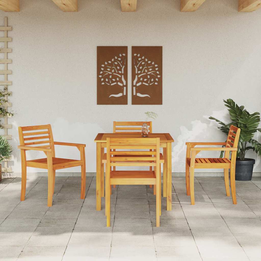 Garten Essgruppe 5 pcs Braun Akazie Massivholz