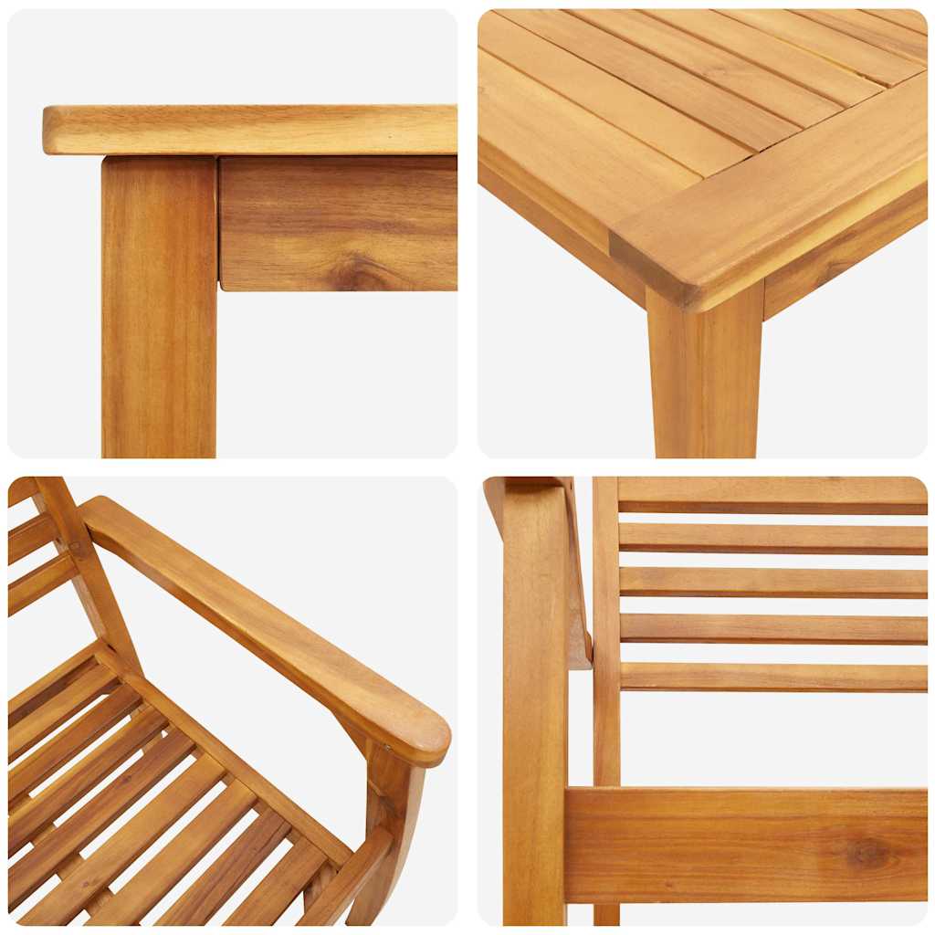 Garten Essgruppe 3 pcs Braun Akazie Massivholz