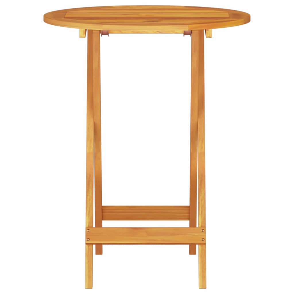 Klapp Bistro Set 3 pcs Braun Akazie Massivholz