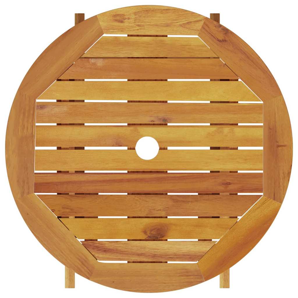 Klapp Bistro Set 3 pcs Braun Akazie Massivholz