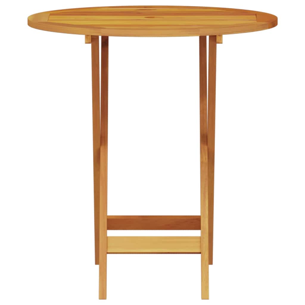 Klapp Bistro Set 3 pcs Braun Akazie Massivholz