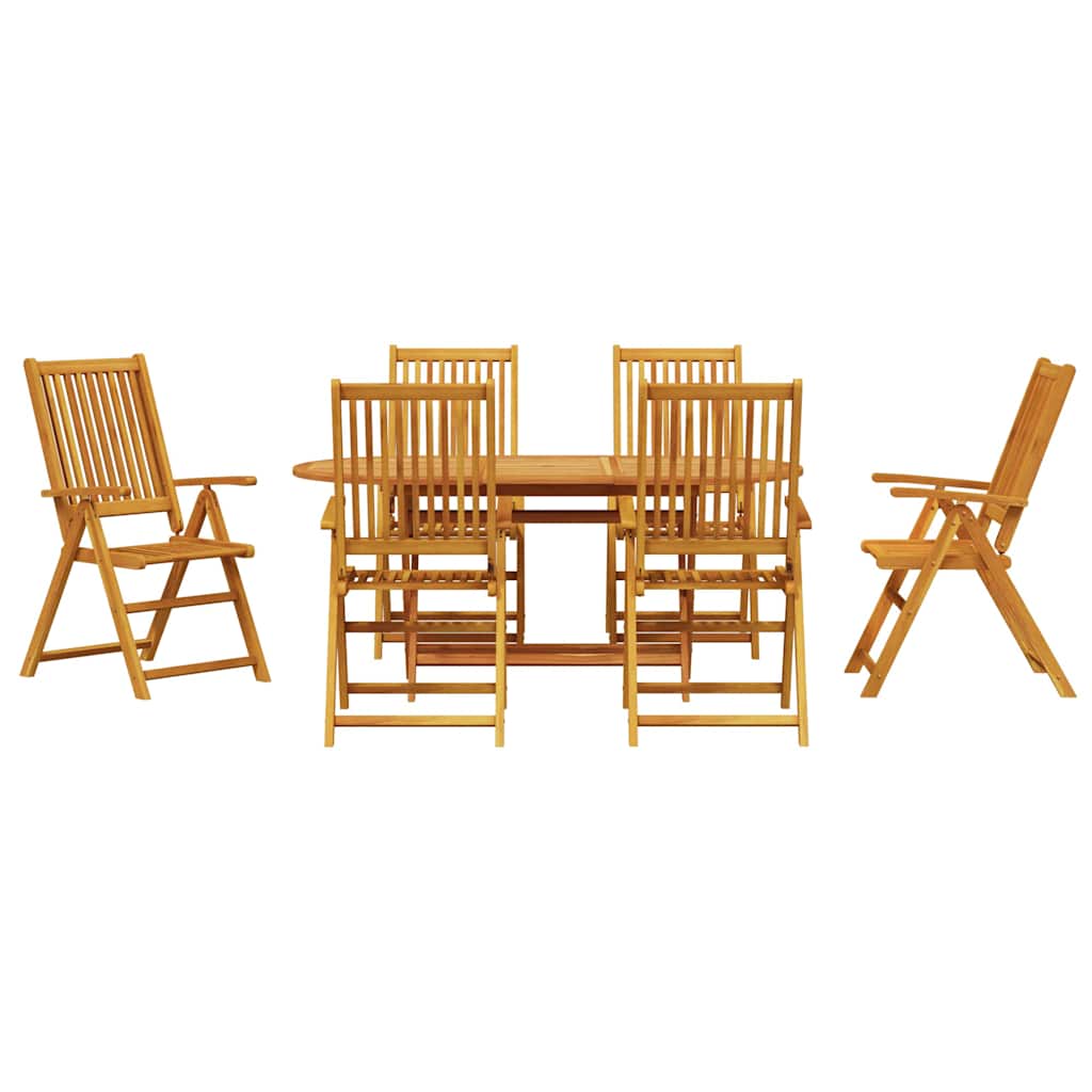 Garten Essgruppe 7 pcs Braun Akazie Massivholz