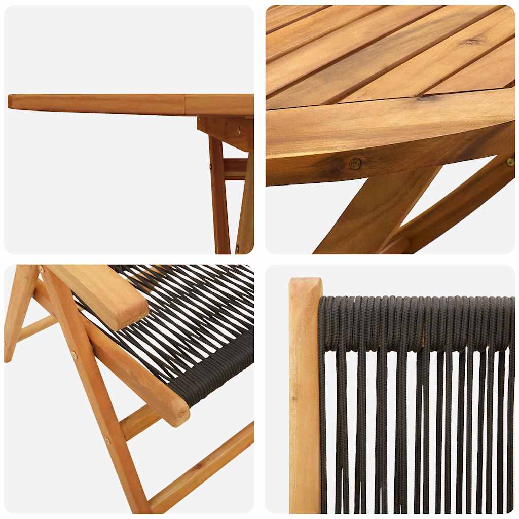 Garten Essgruppe 5 pcs Schwarz