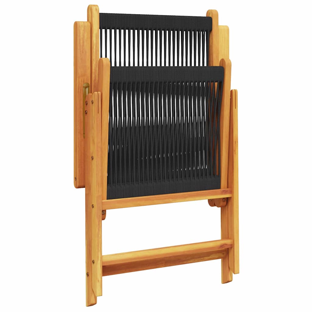 Garten Essgruppe 7 pcs Schwarz