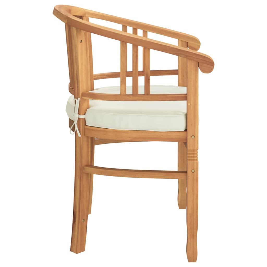 Gartenstühle 2 pcs Braun 63 x 58 x 89 cm Teak-Massivholz