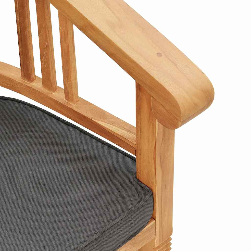 Gartenstühle 2 pcs Braun 63 x 58 x 89 cm Teak-Massivholz