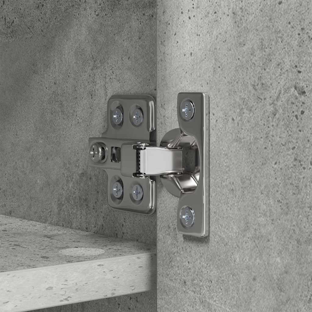 Wandmontierter Kleiderständer mit Tür Betongrau 80 x 20 x 30 cm