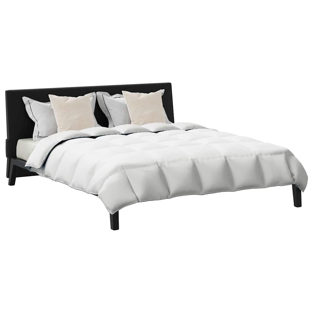 Bettdecken Set mit Kissen 3 pcs Weiß Mikrofaser und Baumwolle