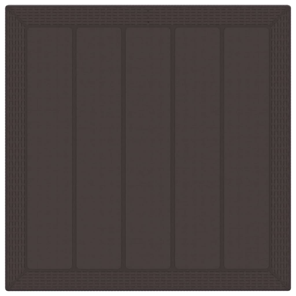 Gartentisch Braun 100 x 100 x 73 cm Poly-Rattan