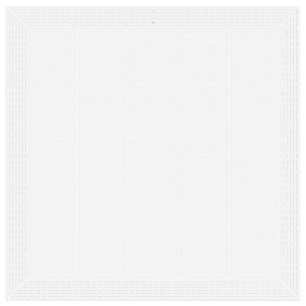 Gartentisch Weiß 100 x 100 x 73 cm Poly-Rattan