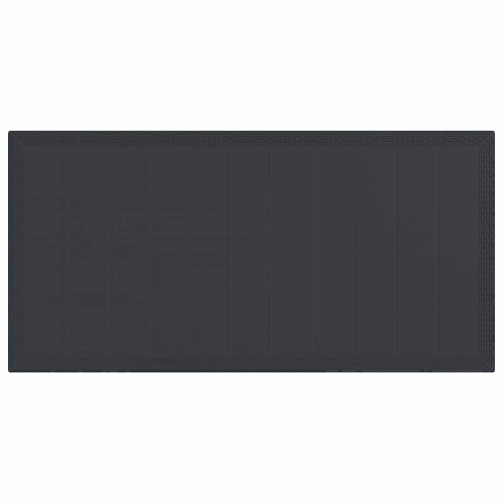Gartentisch Anthrazit 200 x 100 x 73 cm Poly-Rattan