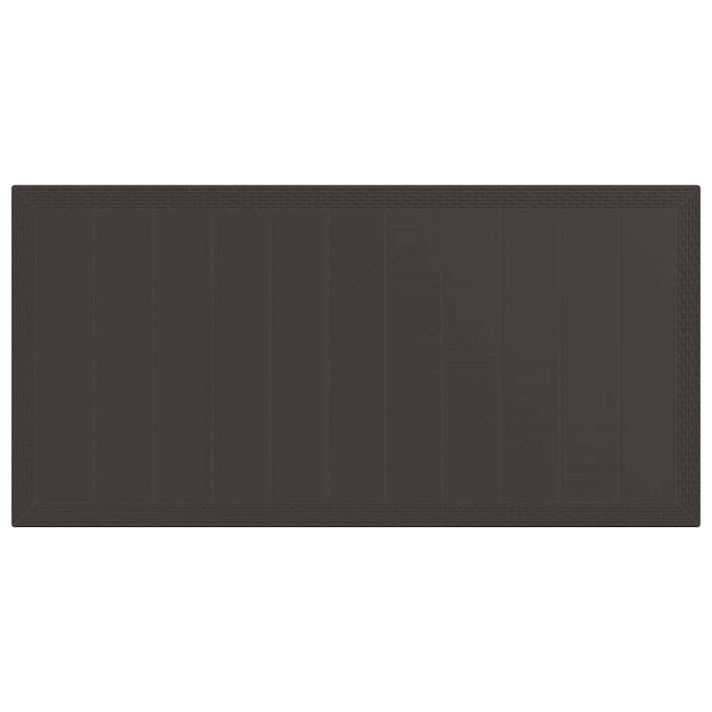 Gartentisch Braun 200 x 100 x 73 cm Poly-Rattan