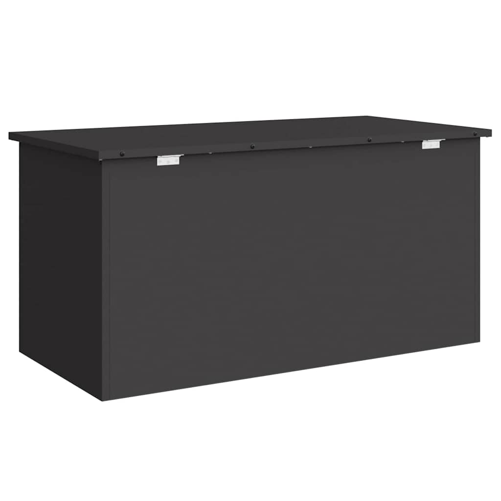 Außenlagerbox mit Speicher Schwarz 100 x 50,5 x 50 cm Stahl
