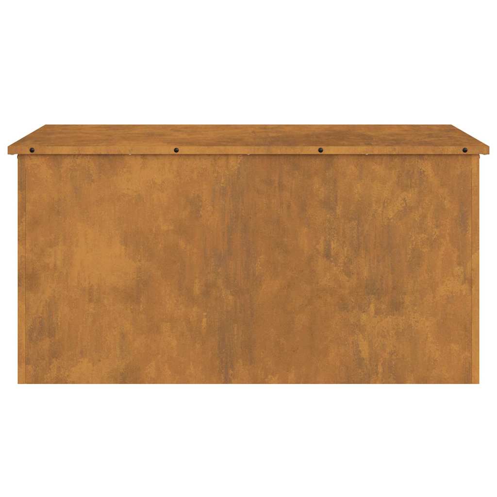 Außenlagerbox mit Speicher Rostig 100 x 50,5 x 50 cm Stahl