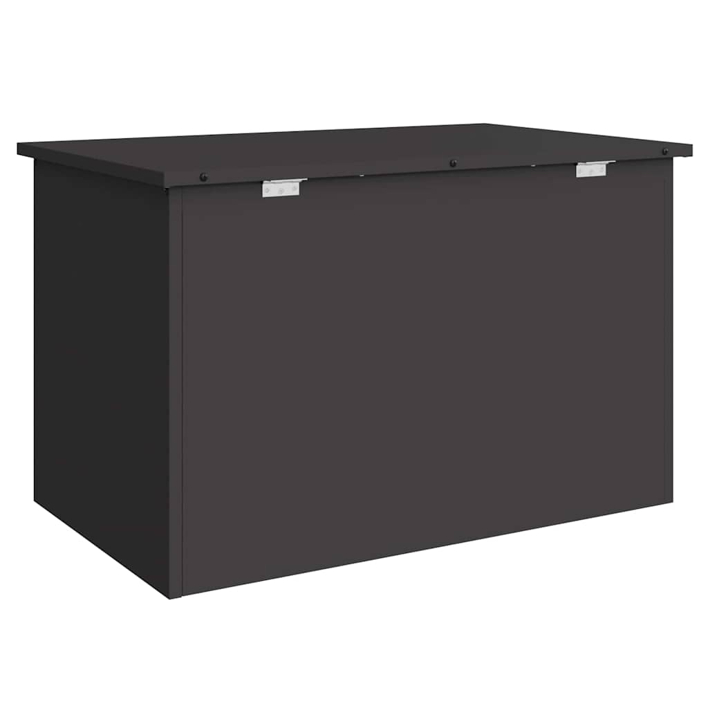 Außenlagerbox mit Speicher Schwarz 80 x 50,5 x 50 cm Stahl