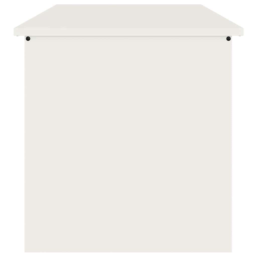 Außenlagerbox mit Speicher Weiß 80 x 50,5 x 50 cm Stahl