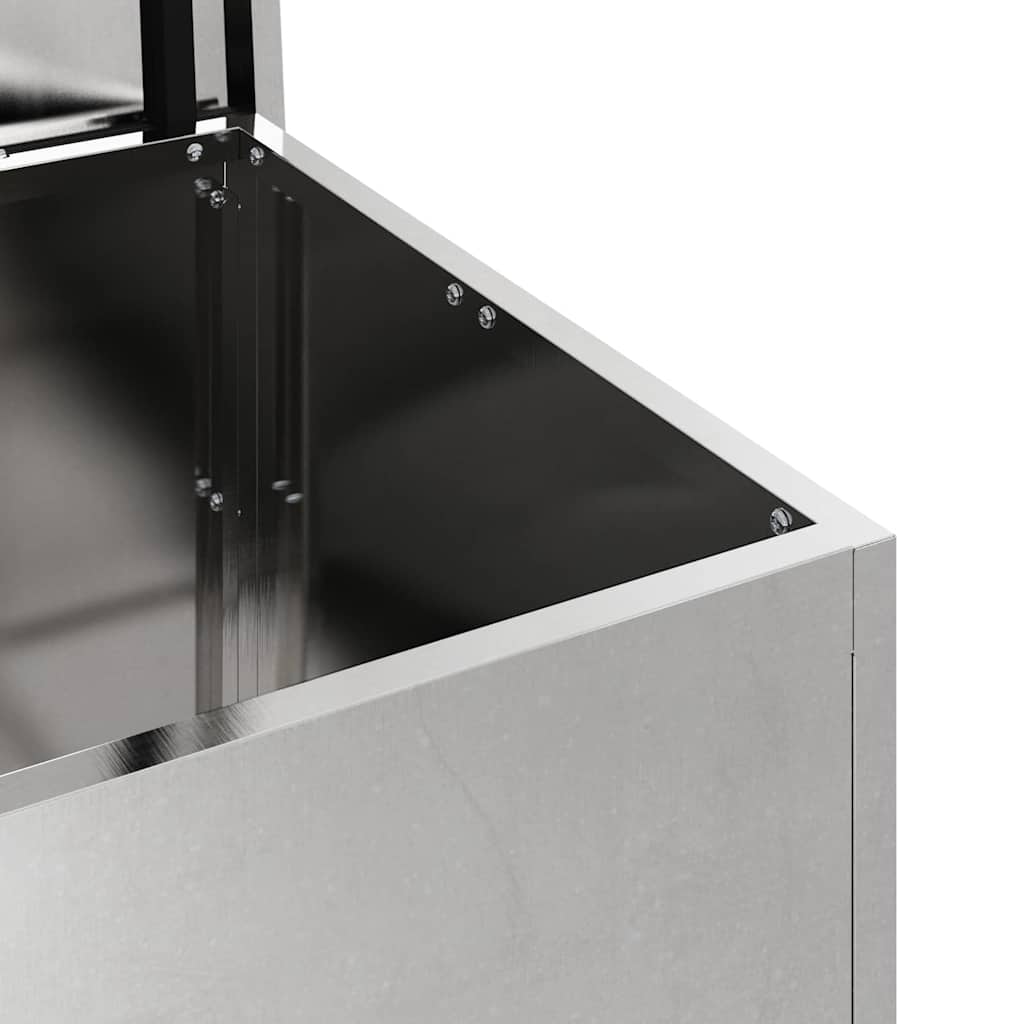 Außenlagerbox mit Speicher Silber 80 x 50,5 x 50 cm Stahl
