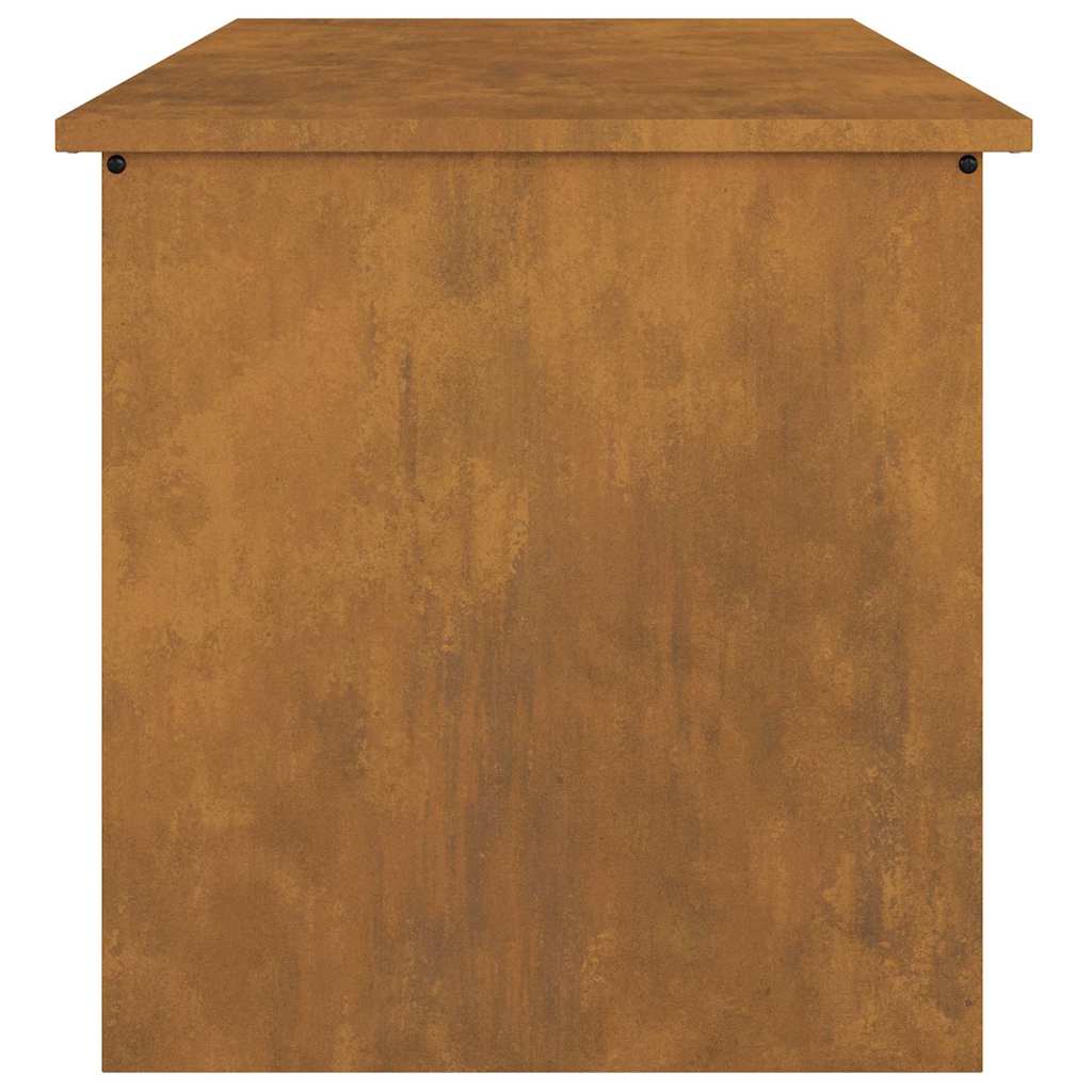 Außenlagerbox mit Speicher Rostig 80 x 50,5 x 50 cm Stahl