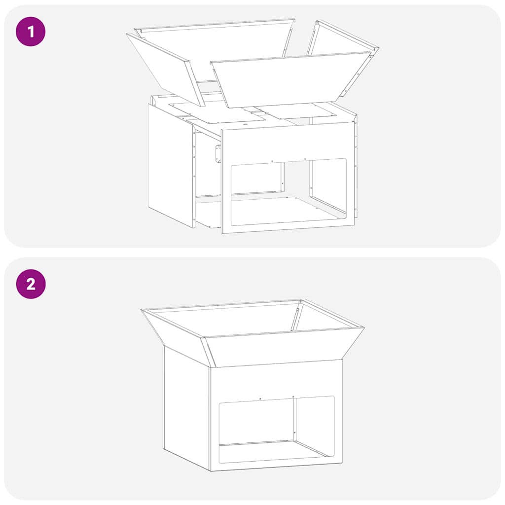 Feuerstelle Schwarz 50 x 50 x 40 cm Stahl