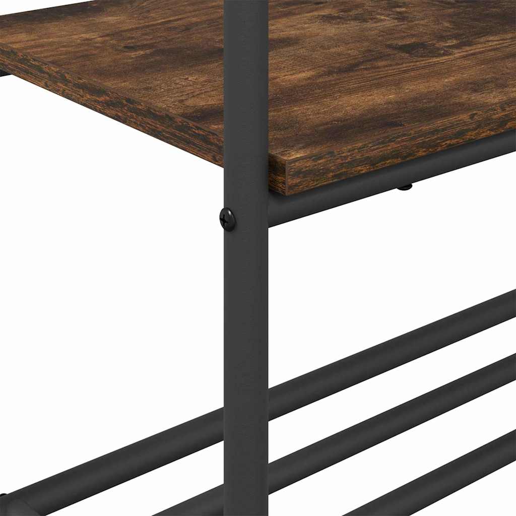 Kleiderständer mit Regalen Räuchereiche 77 x 30 x 171 cm