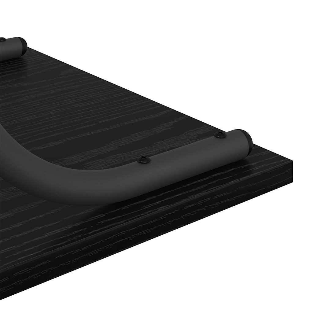 Konsolentisch mit Regal Schwarz Eichen-Optik 101 x 35 x 80,5 cm