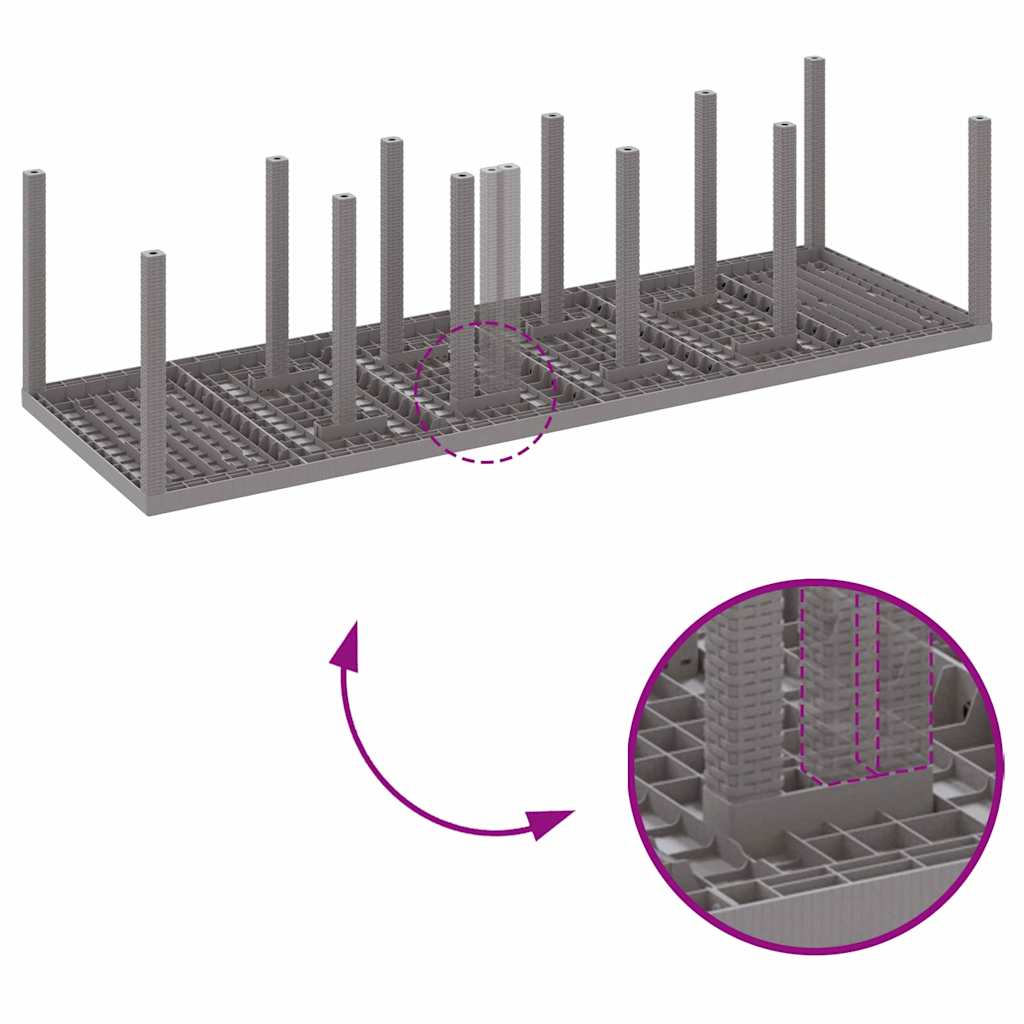 Garten Essgruppe mit Kissen 13 pcs Hellgrau