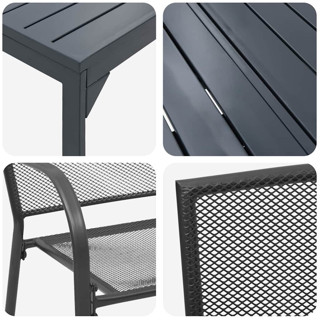 Garten Essgruppe 7 pcs Anthrazit Stahl