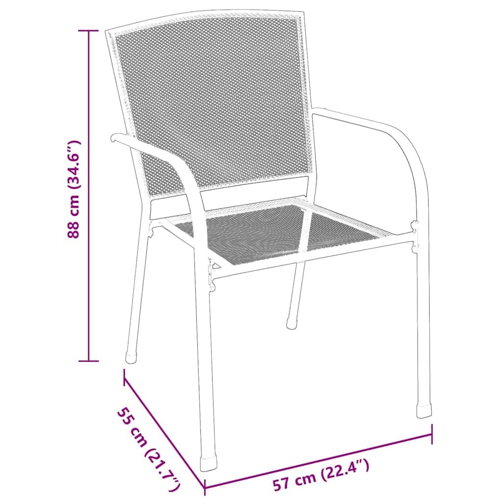 Garten Essgruppe 9 pcs Anthrazit Stahl