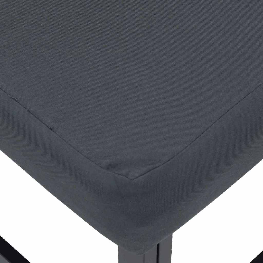 Garten-Sofa-Set mit Kissen 10 pcs Schwarz Aluminium