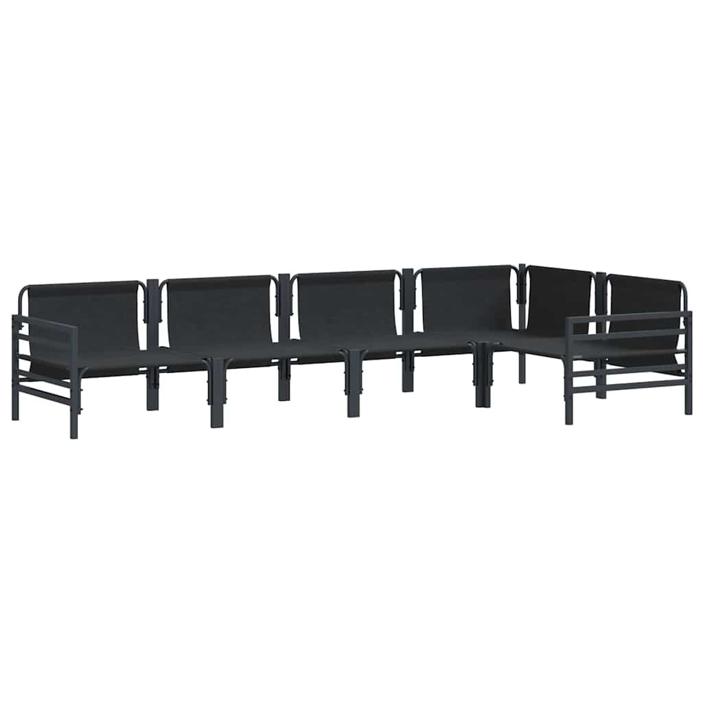 Garten-Sofa-Set 5 pcs Anthrazit Stahl