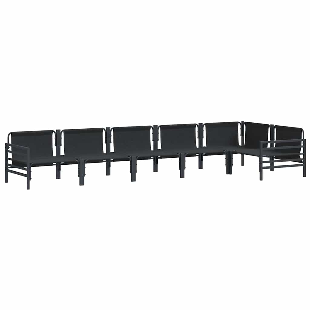 Garten-Sofa-Set 6 pcs Anthrazit Stahl