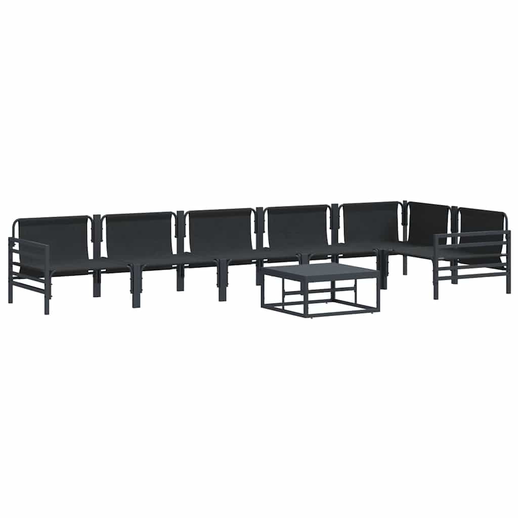 Garten-Sofa-Set 7 pcs Anthrazit Stahl