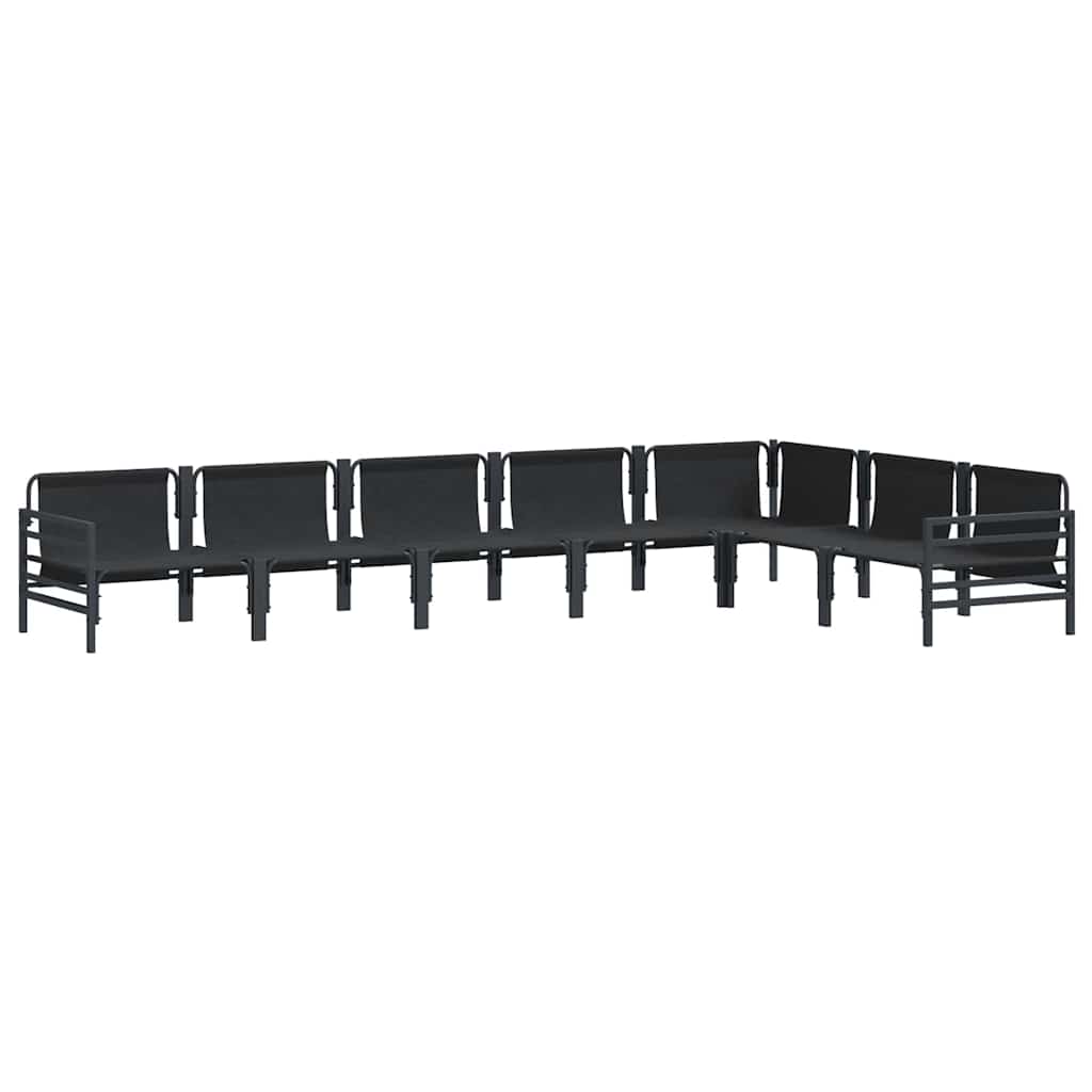 Garten-Sofa-Set 7 pcs Anthrazit Stahl