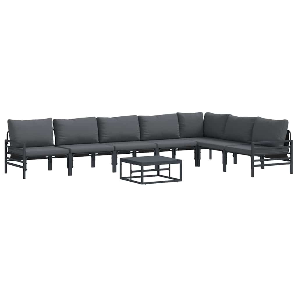 Garten-Sofa-Set 8 pcs Anthrazit Stahl