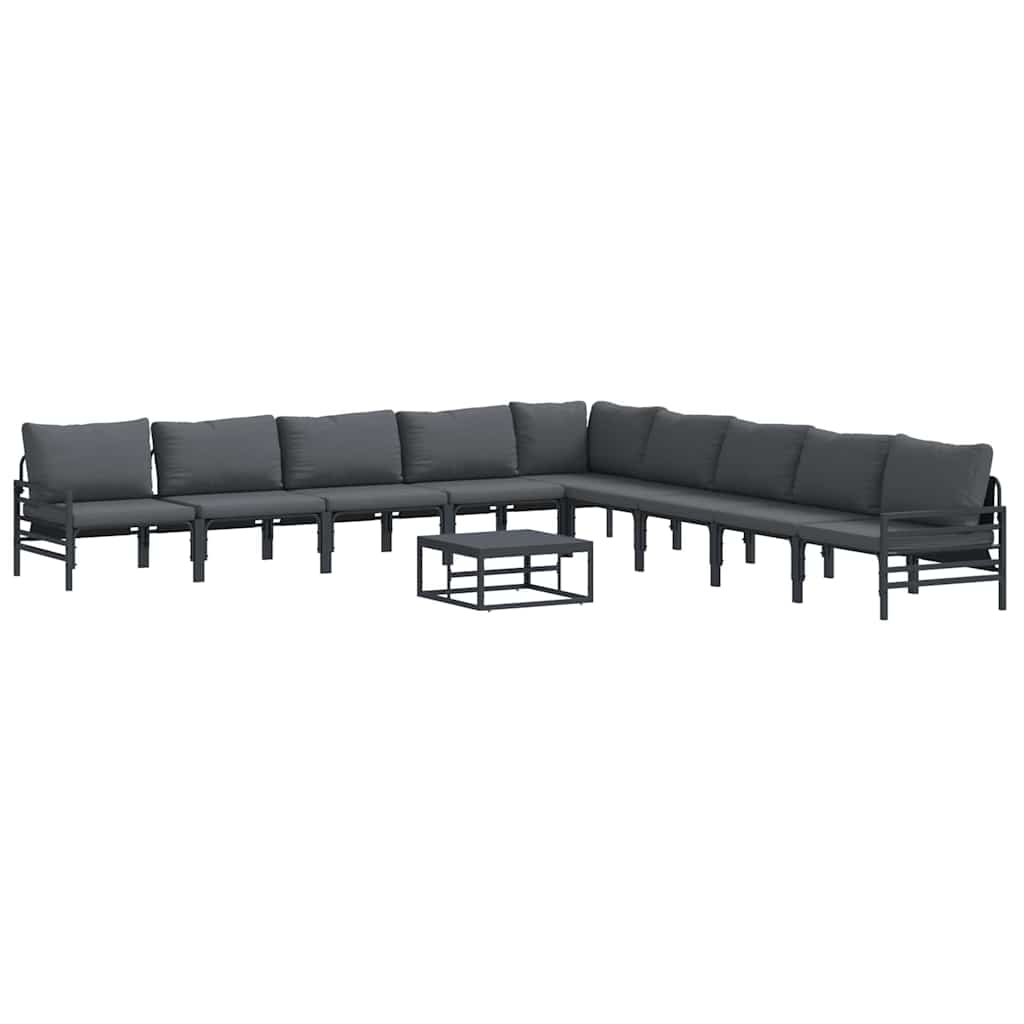 Garten-Sofa-Set 10 pcs Anthrazit Stahl