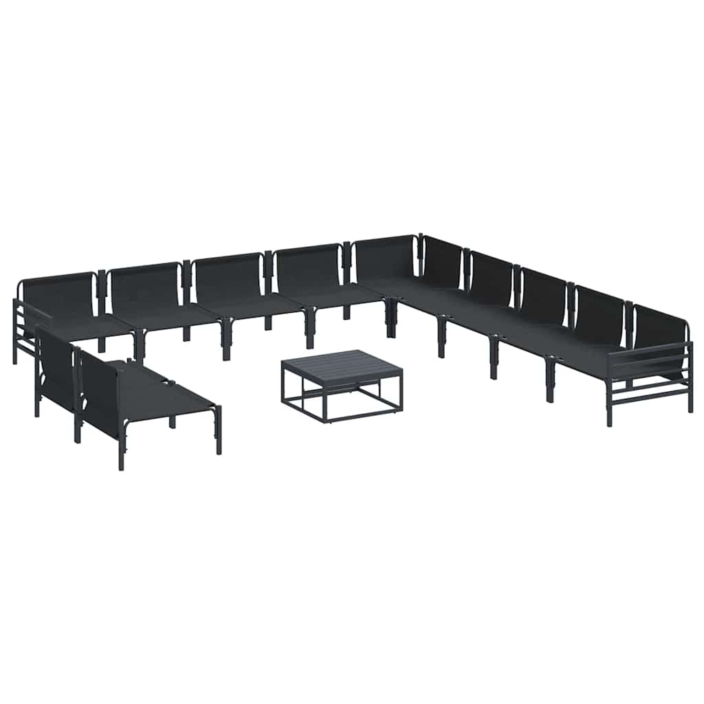 Garten-Sofa-Set 12 pcs Anthrazit Stahl