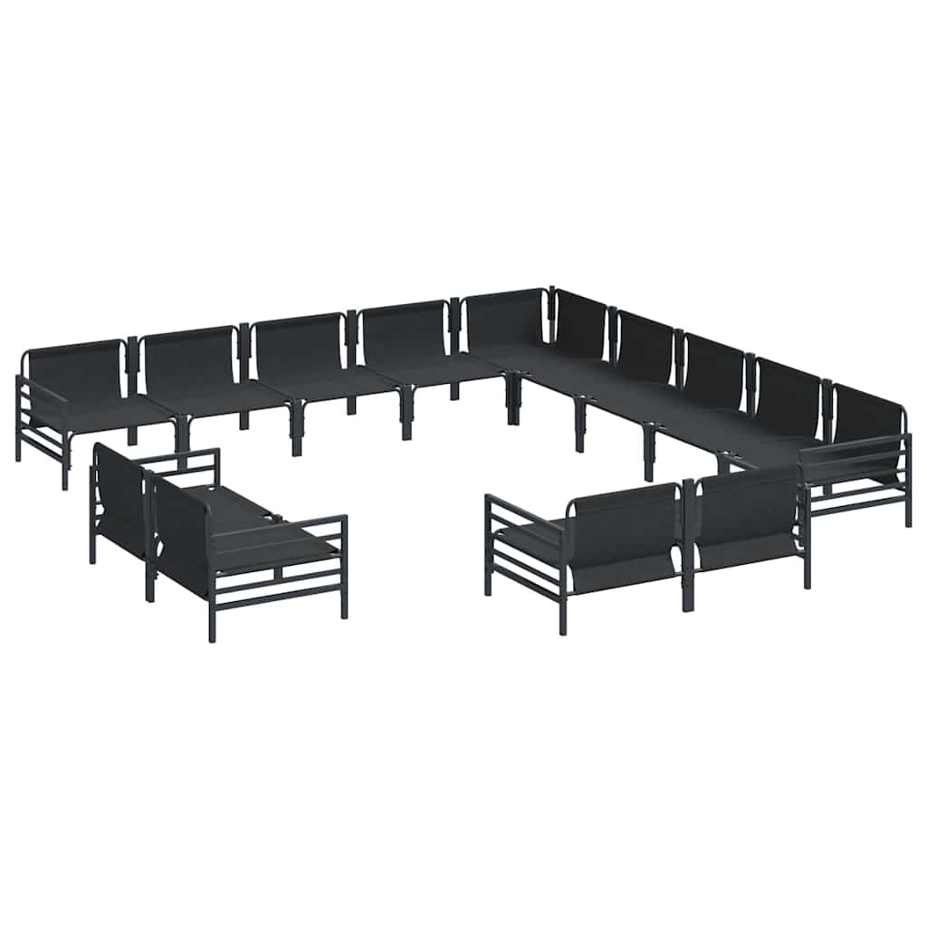 Garten-Sofa-Set 13 pcs Anthrazit Stahl